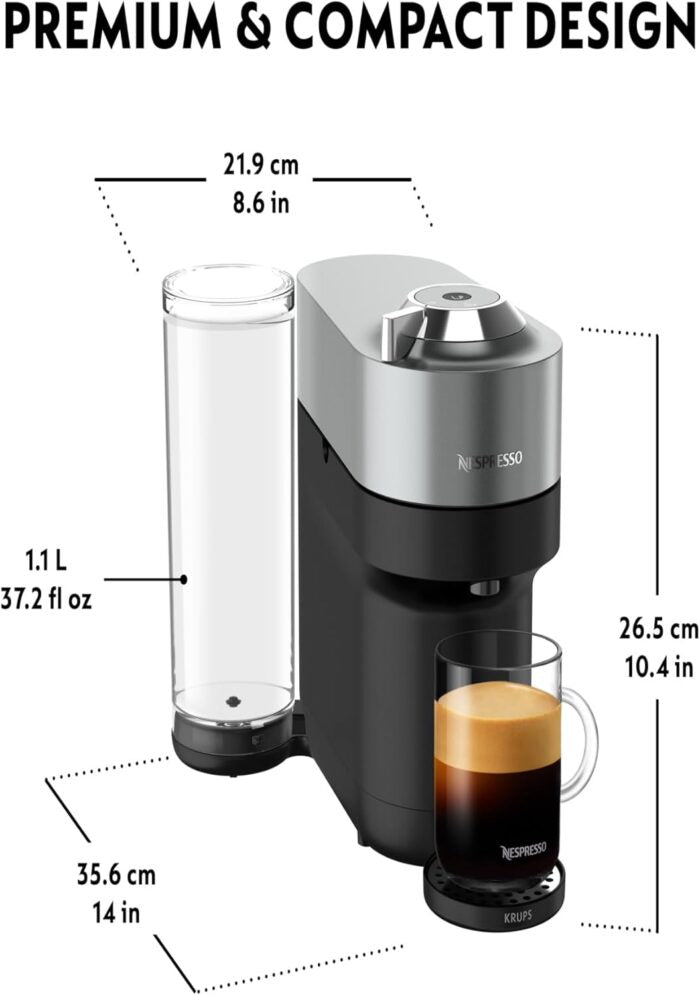 Machine à café Nespresso Krups Vertuo Pop+ Argent YY5359FD