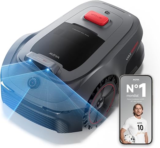 MOVA ViAX 500 Robot Tondeuse sans Fil périphérique,LiDAR 360°&Double Vision