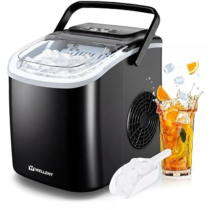 Cliquez pour voir la vue complète Ressources sur la sécurité et les produits Vous souhaitez recycler votre produit GRATUITEMENT ? WELLENT Machine à Glaçons de Comptoir, 8 Glaçons en 6 Min.