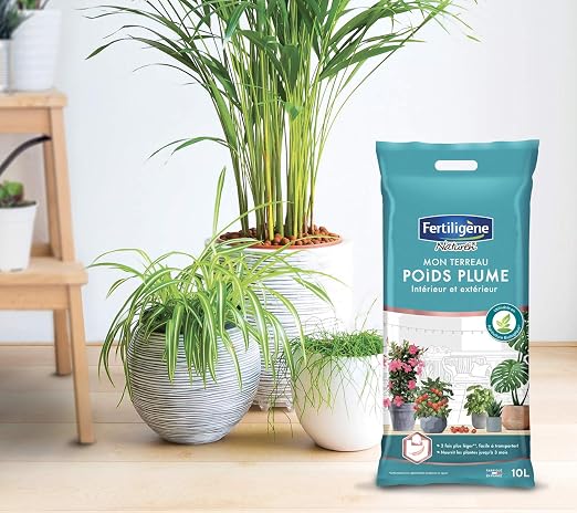 FERTILIGENE Terreau Poids Plume Intérieur & Extérieur, 10L