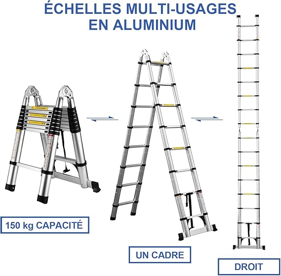 Échelle télescopique en Aluminium, 5 m