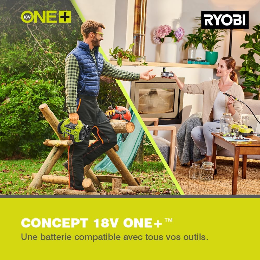RYOBI Coupe-Bordures sans Fil 18V One+ 25-30 cm RLT183250F Batterie 2,5Ah