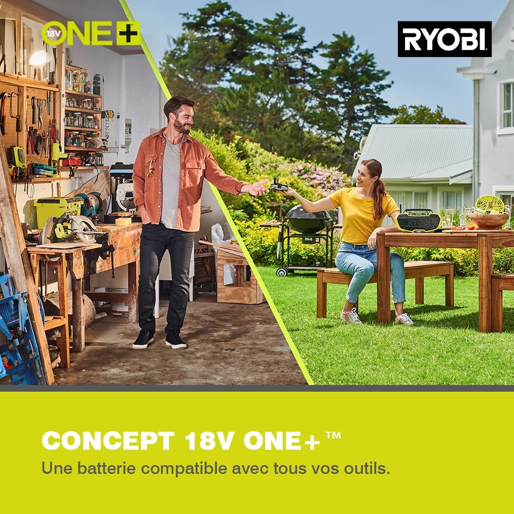 RYOBI Coupe-Bordures sans Fil 18V One+ 25-30 cm RLT183250F Batterie 2,5Ah