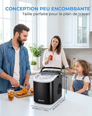 Cliquez pour voir la vue complète Ressources sur la sécurité et les produits Vous souhaitez recycler votre produit GRATUITEMENT ? WELLENT Machine à Glaçons de Comptoir, 8 Glaçons en 6 Min.