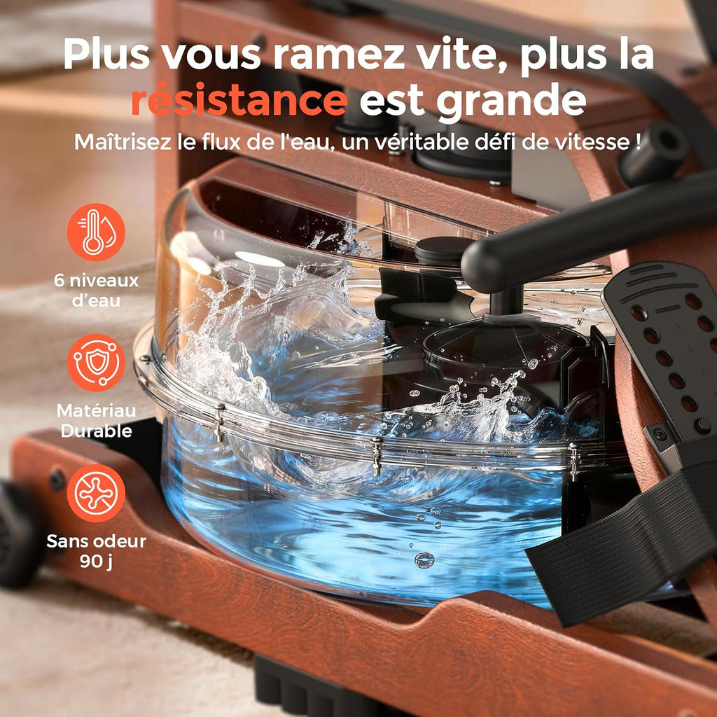YOSUDA 2026 Rameur Pliable Appartement, 60kg Résistance Magnétique, 180kg