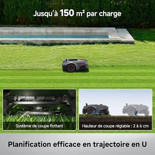 MOVA ViAX 500 Robot Tondeuse sans Fil périphérique,LiDAR 360°&Double Vision