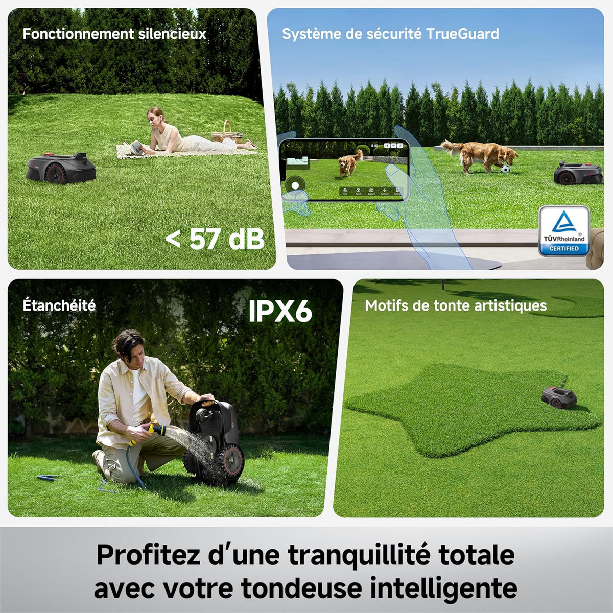 MOVA ViAX 500 Robot Tondeuse sans Fil périphérique,LiDAR 360°&Double Vision